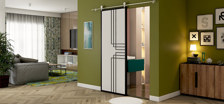 sliding bathroom door installation in North Miami